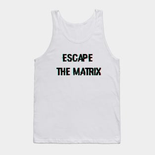 Escape The Matrix Glitched Design Tank Top